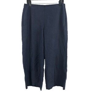 J. Jill Pants Womens Small Blue Mid Rise Cropped Modal Blend Pockets Lagenlook